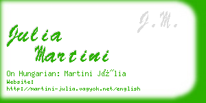 julia martini business card